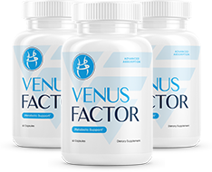 Three bottles of Venus Factor supplement — 90 day popular bundle for optimal results